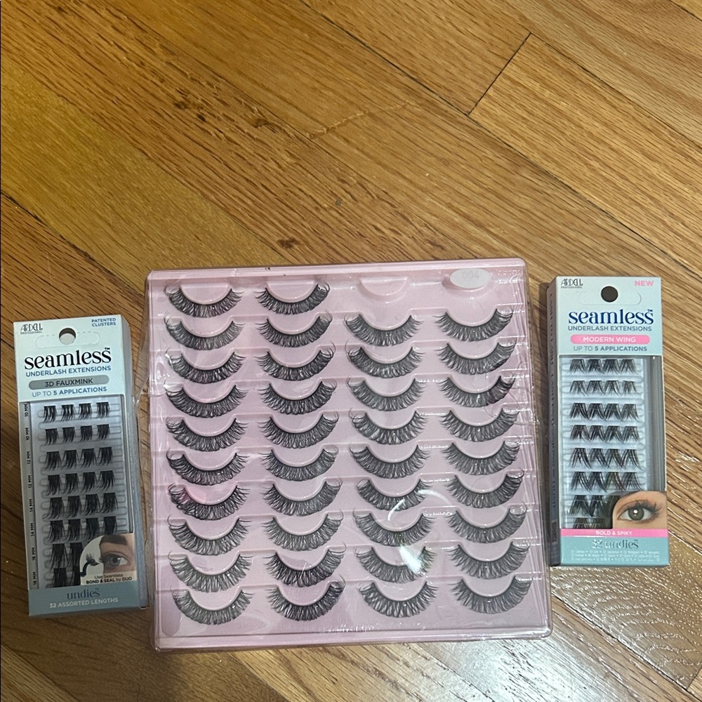 False Lash Lot with Individual and Strip Lashes - Black